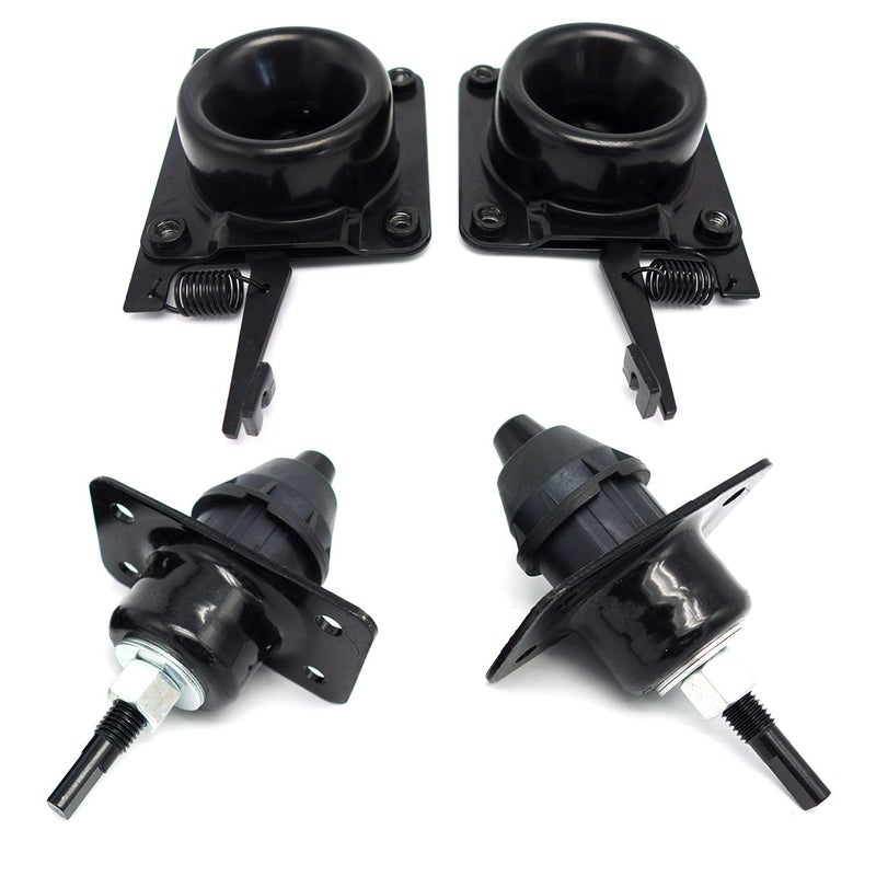 KOXUYIM Hood Release SET (4 PCS) Upper & Lower Latches  Fit for Volvo Truck VN VNL(#20498998) (#20565619) (#8074938) Black - Image 1